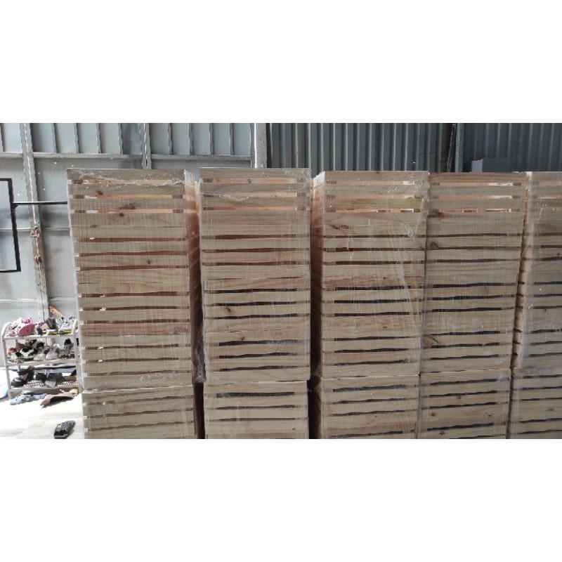 Hộp gỗ pallet đa năng kích thước 50x30x20. Dùng gỗ mới 100%