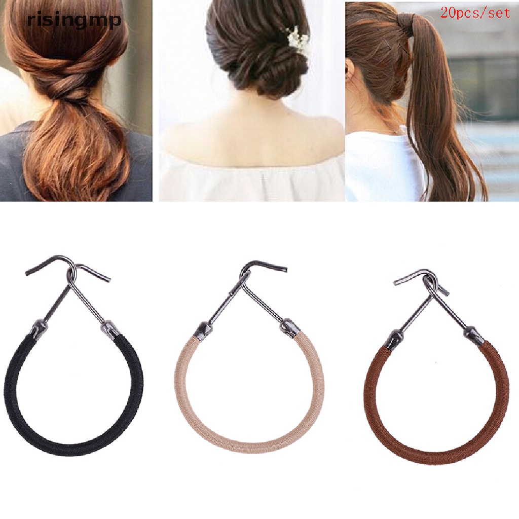 Set 20 Kẹp Tóc Cao Su Nhiều Màu Sắc Thời Trang ♨Trên đó