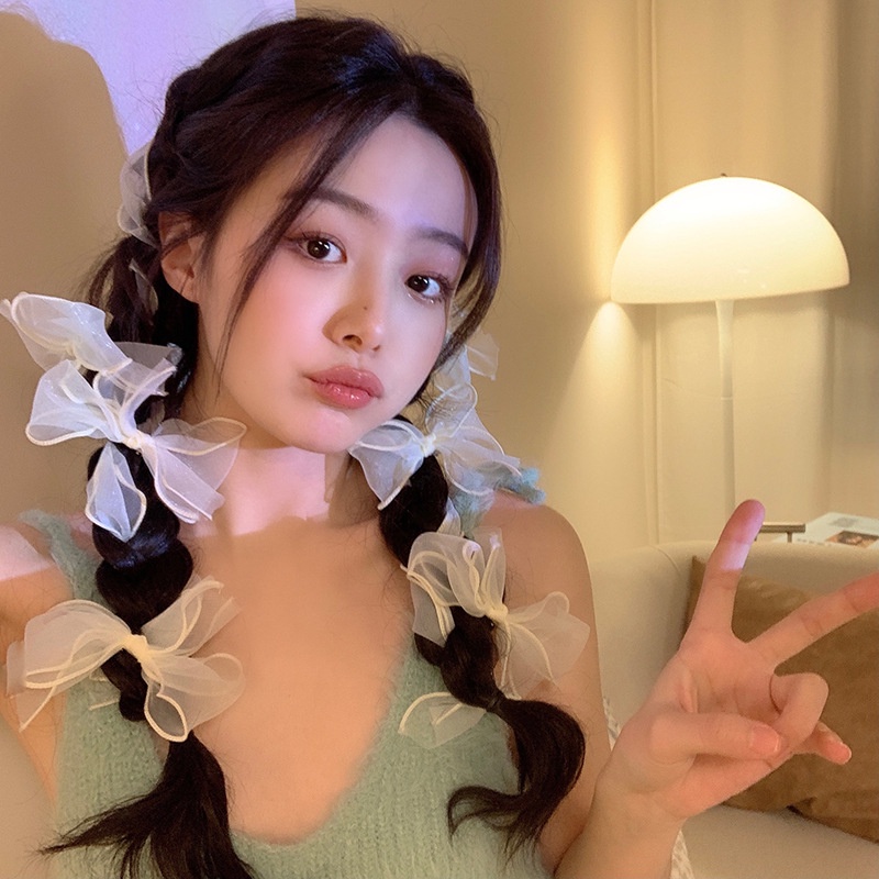 Dây Ruy Băng Trang Trí Tóc Thắt Nơ Phong Cách Hàn Quốc 2022 Mới