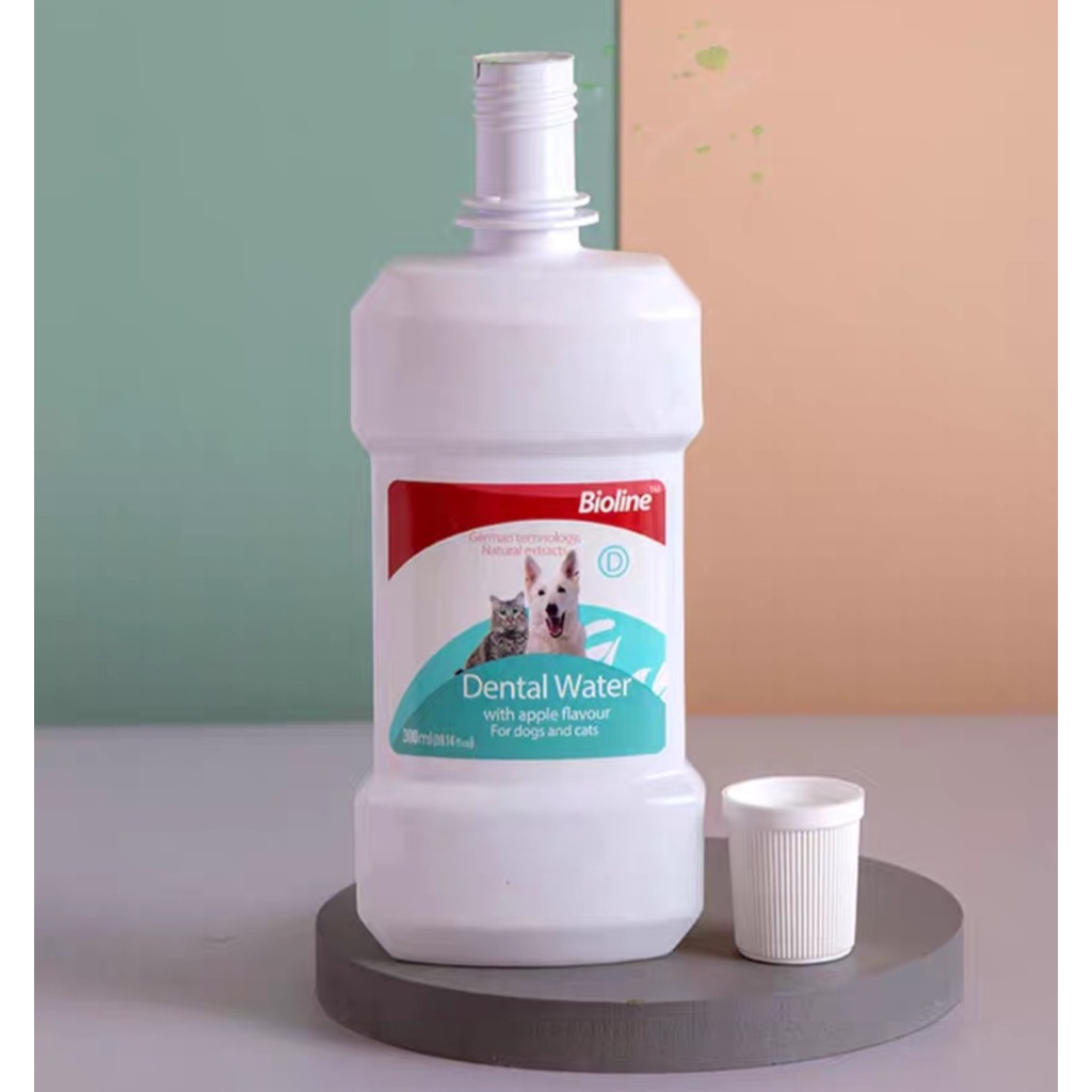 Nước uống thơm miệng chó mèo Bioline  300ml - Nước vệ sinh răng thú cưng