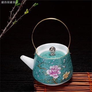 Bộ ấm trà bằng gốm có tay cầm màu Pastel
