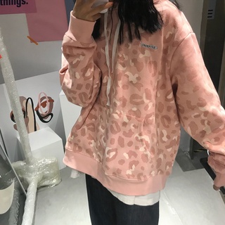 Hoodie da báo hồng chất nỉ form to