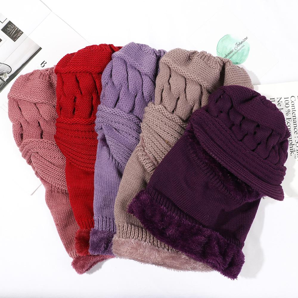 Mũ Beanie Vải Nhung Dày Chắn Gió Thời Trang Mùa Đông Cho Nữ