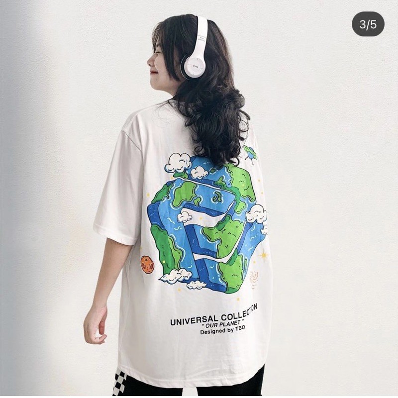 Áo Thun Unisex TBO Form Rộng Dáng Suông - Áo Phông Nữ Freesize Dưới 60 KG Chất Cotton TAT20