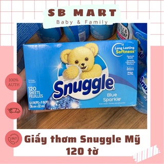 Giấy thơm quần áo Snuggle hộp 120 tờ / mùi thơm dịu nhẹ, tươi mát