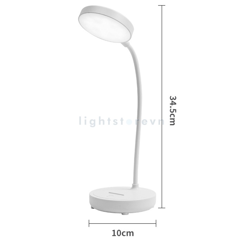 Đèn bàn học sinh LED cảm ứng ba chế độ ánh sáng, đèn học để bàn chống cận có pin tích điện mini nhỏ gọn DB25