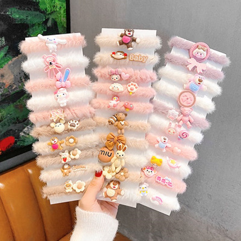 💟 Sét cột Tóc 5 Món Nhiều Hình Kute Cho Bé Gái siêu cute, dễ thương 💟