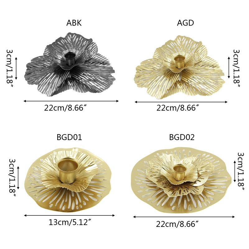 Giá Đỡ Nến Bằng Sắt Hình Hoa Sen Trang Trí Phòng Ăn / Quán Bar / Nhà Hàng
