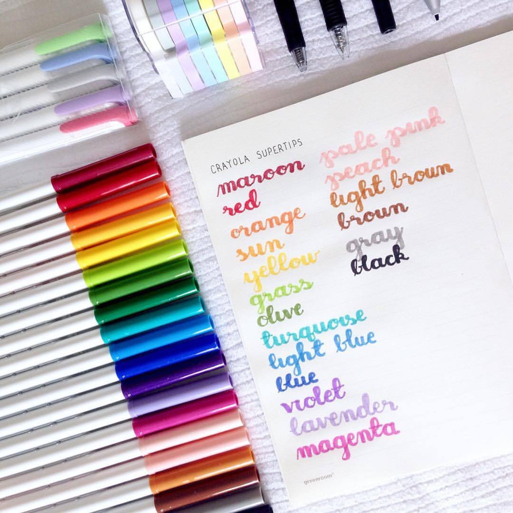 [CHÍNH HÃNG] BỘ BÚT LÔNG TÔ MÀU NÉT THANH NÉT ĐẬM CRAYOLA 20 CÂY