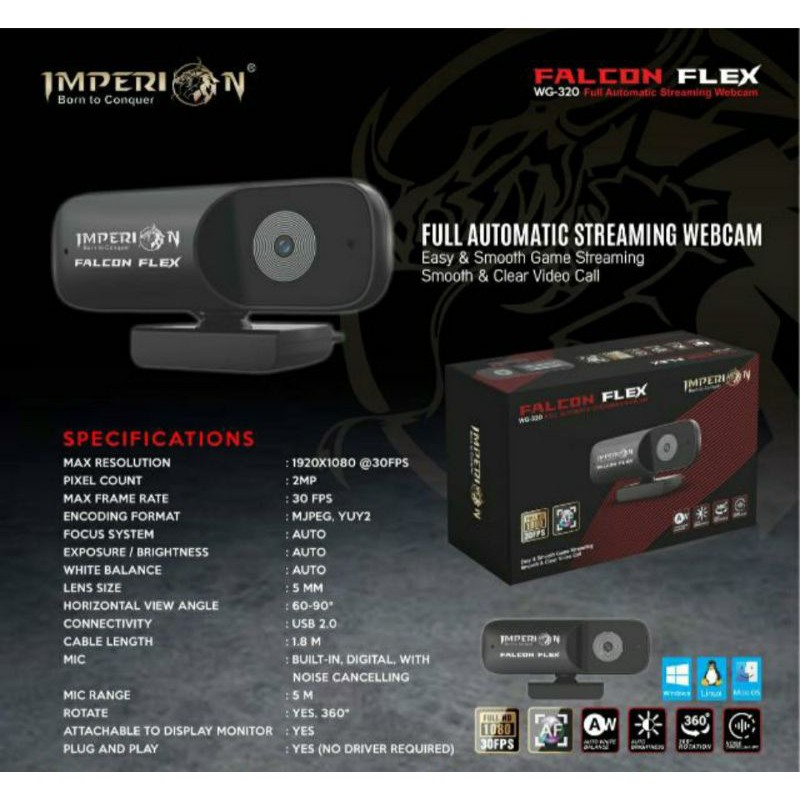 Webcam Hd 1080p Tự Động Wg-320 | BigBuy360 - bigbuy360.vn