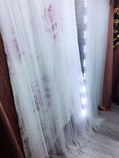 Rèm voan lưới màu trắng