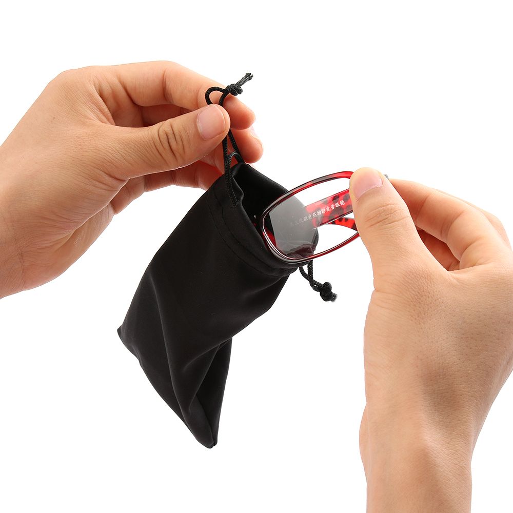 ❀SIMPLE❀ 10pcs Carry Eyeglasses Pouch Microfiber Optical Sunglasses Bag Lanyard Cloth 10 Pc Soft Glasses