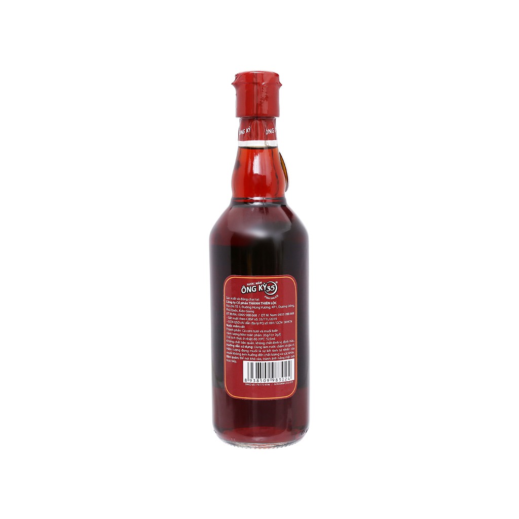Nước mắm Phú Quốc Ông Kỳ 35 độ đạm chai 525ml