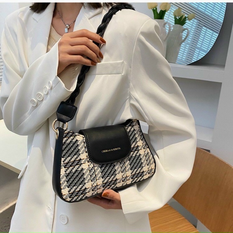 Túi đeo vai đeo chéo thời trang nữ phối dạ phong cách Hàn Quốc siêu xinh