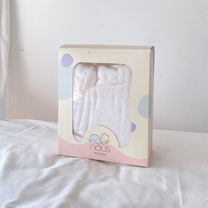 NOUS KHĂN TẮM XÔ NHĂN 6 LỚP MUSLIN MỀM MỊN