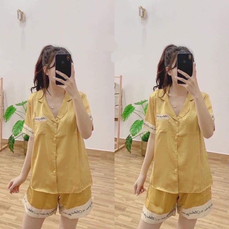 BỘ LỤA SATIN SIÊU NHẸ MÁT THỜI TRANG BANAMO FASHION BỘ LỤA CỘC TAY 172