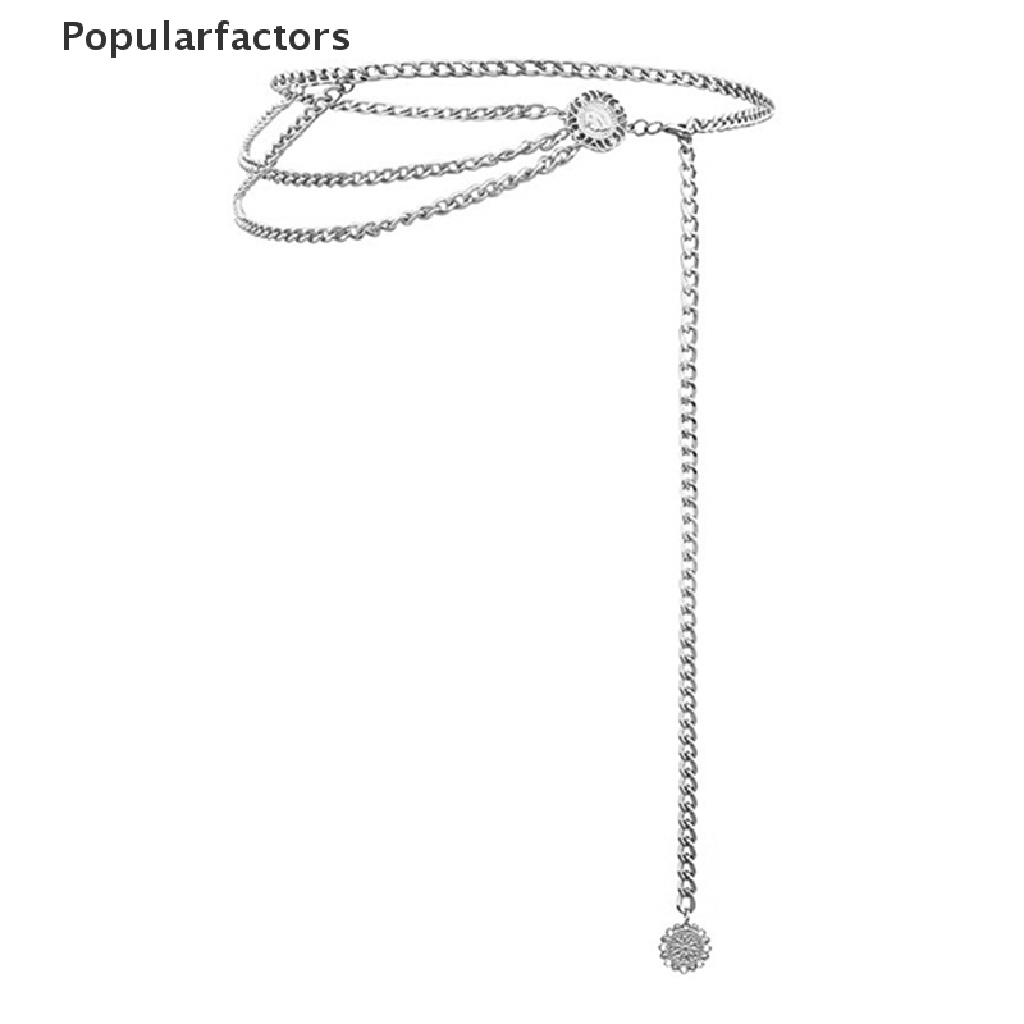 Thắt Lưng Dây Xích Kim Loại Phong Cách Retro Cho Nữ