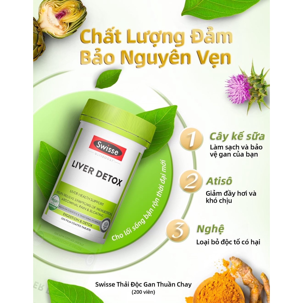 Viên uống Thải độc gan Swisse Liver Detox