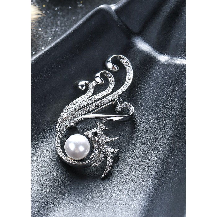 Cài áo thời trang hình chim phượng đính đá cao cấp GC50