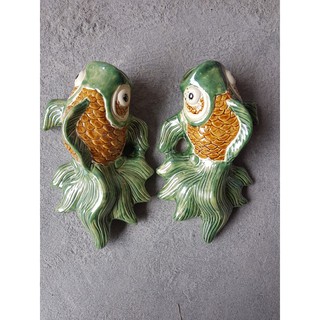 chậu/bình gốm sứ con cá treo tường