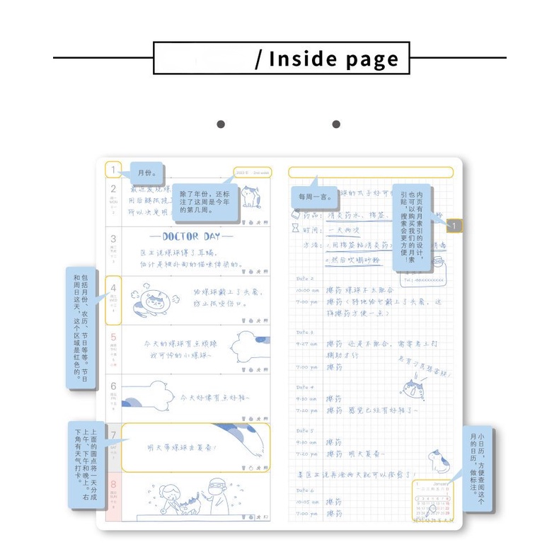 Sổ Ghi Chú Lập Kế Hoạch Thời Gian Kinbor 2023