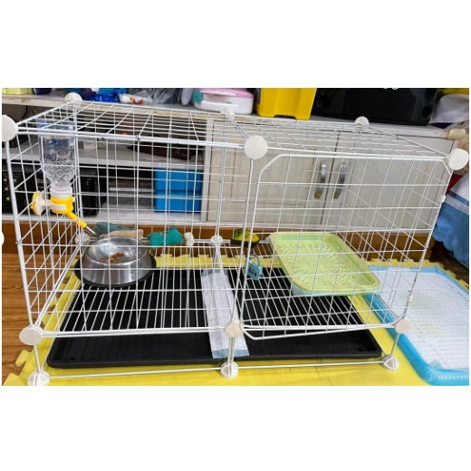 Combo CHUỒNG CHÓ LẮP GHÉP 2 Ô BẰNG LƯỚI SẮT