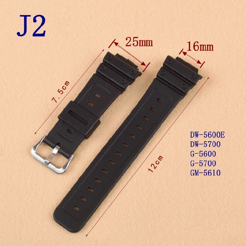 Dây Đeo Thay Thế Bằng Silicone Khóa Inox Cho 5600 Series DW-5600E DW-5700 G-5600 G-5700 GM-5610