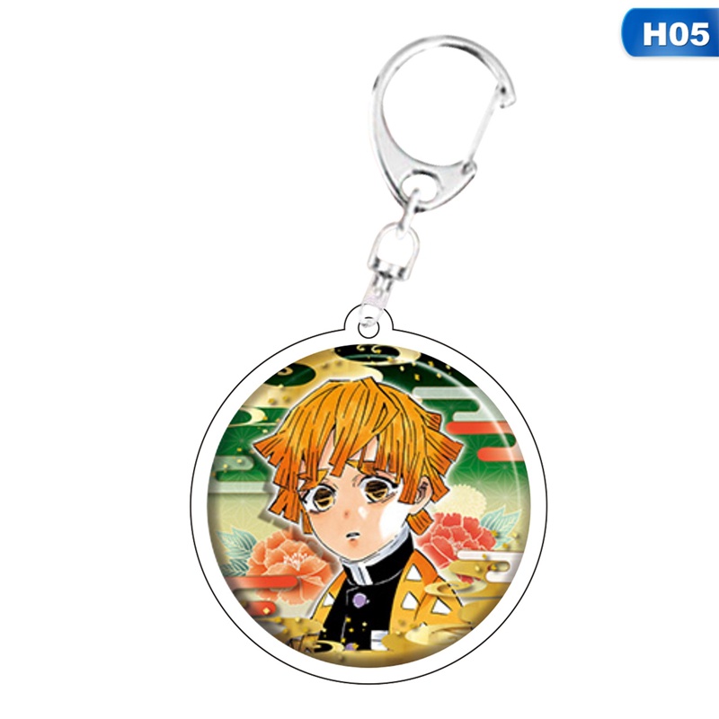 Móc Khóa Nhựa Acrylic Họa Tiết Thanh Gươm Diệt Quỷ Dùng Làm Quà Tặng