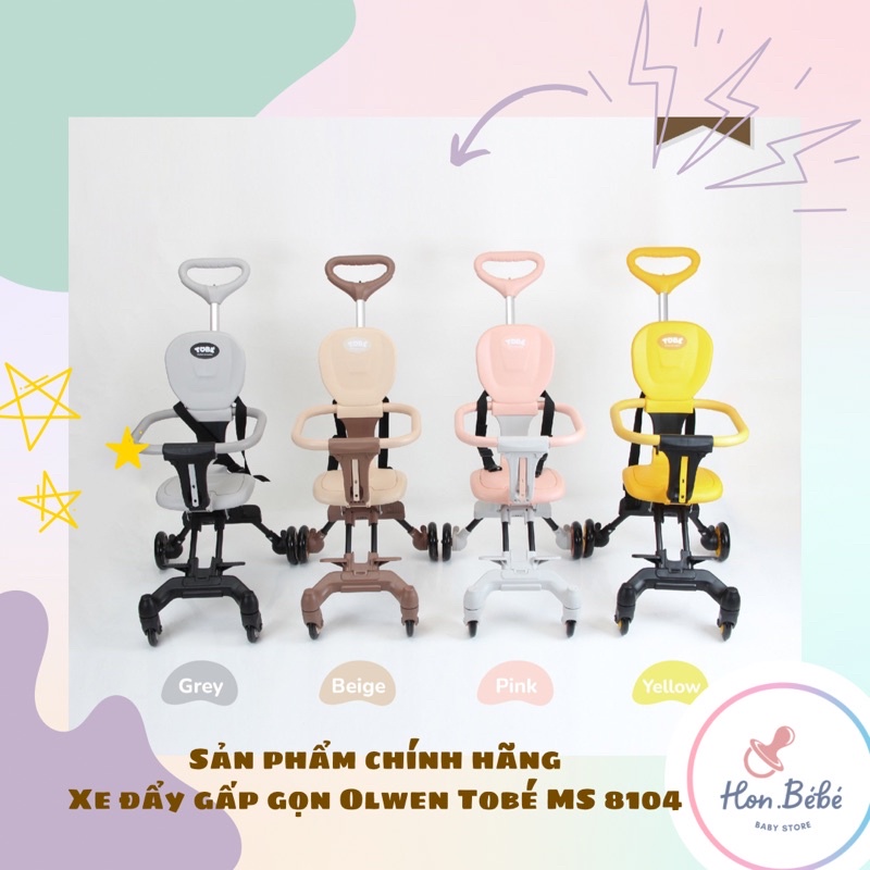 Xe đẩy gấp gọn OLWEN TOBÉ cho em bé xe gấp gọn  siêu nhẹ cho bé từ 6-36 tháng