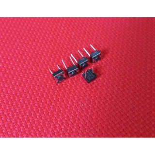[10 NÚT] Nút Nhấn 2 Chân Vuông Đen 6x6x5mm