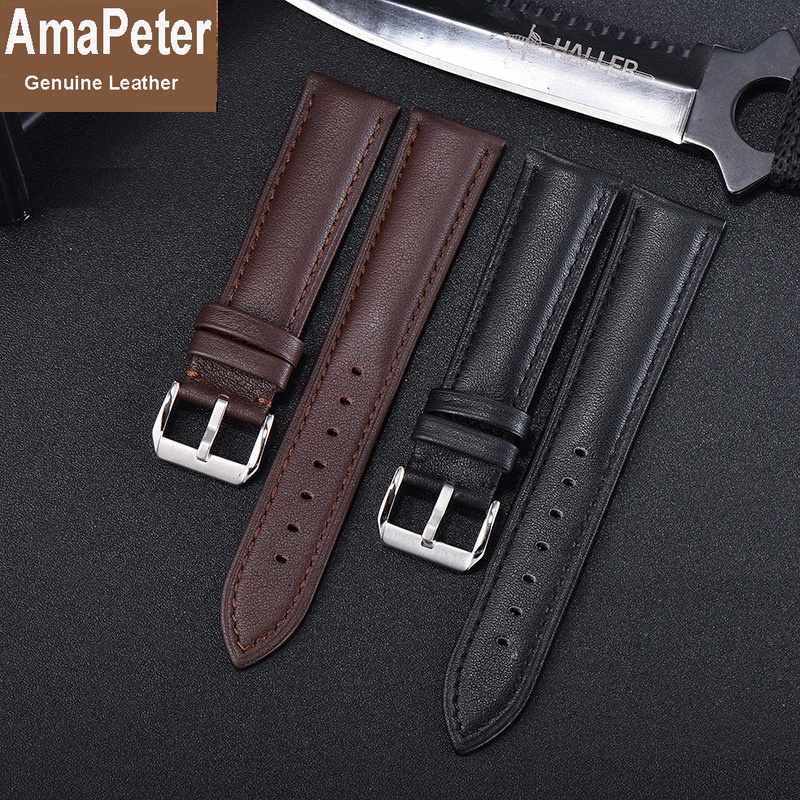 [HÀNG NHẬP] Dây Da Đồng Hồ Da Bò Italy AmaPeter Mềm mại chống thấm nước BO-36 nhiều size 12 14 16 18 20 22 24mm