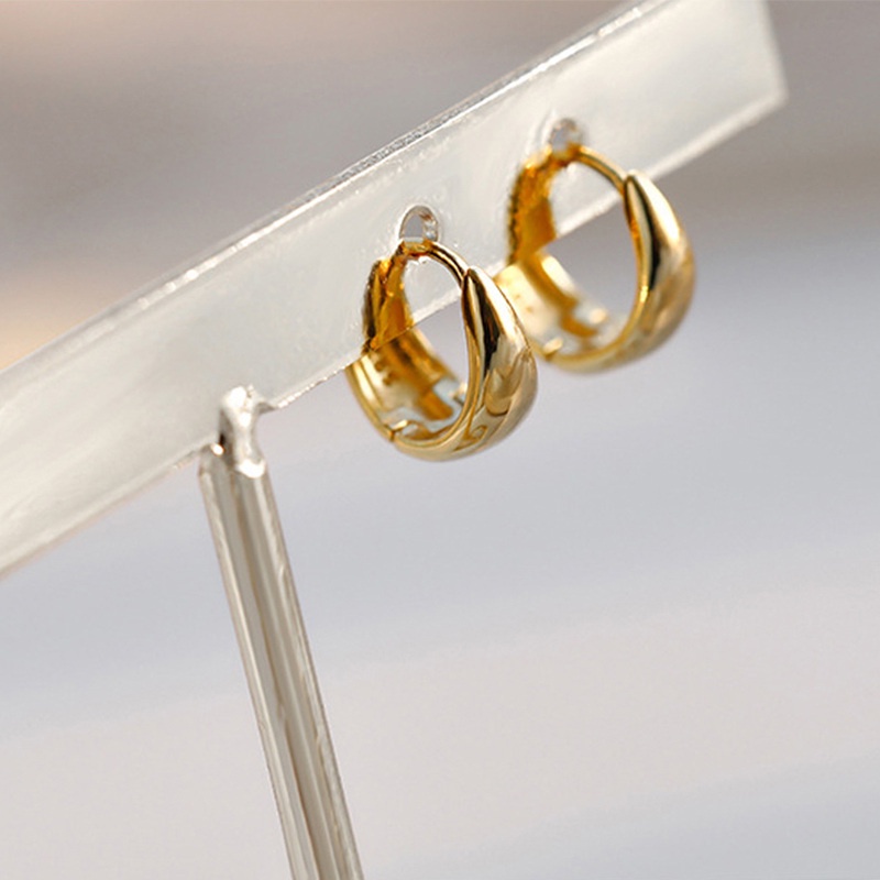 Bông Tai Hình Tròn Bằng Kim Loại Phong Cách Hàn Quốc Thời Trang Cho Nữ