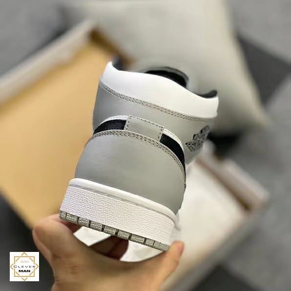 (FREESHIP+FULLBOX) Giày Thể Thao AIR JORDAN 1 Retro High Light Smoke Grey Cao Cổ Xám Logo đen Clever Man Store