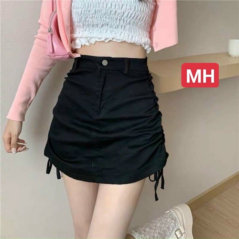 CHÂN VÁY CHỮ A RÚT DÂY HAI BÊN KAKI HOT LẮM Ạ, chân váy ngắn rút dây hai bên siêu xinh