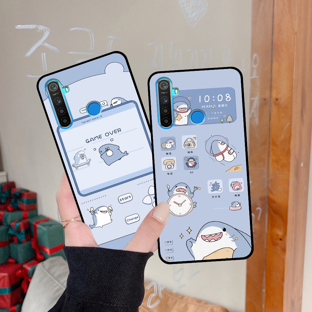 Ốp Realme 5 / 5i / 5 Pro / C3 in hình nền cá mập đáng yêu giá rẻ
