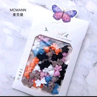charm làm nail, gấu nail gắn móng