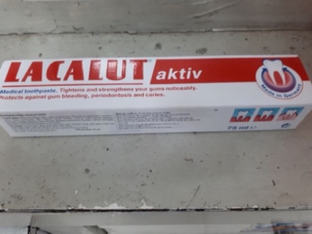 KEM ĐÁNH RĂNG LACALUT AKTIV NGỪA VIÊM NƯỚU, CHẢY MÁU CHÂN RĂNG NHẬP KHẨU ĐỨC TUÝP 75ml - [Quầy Thuốc Bảo Lâm]