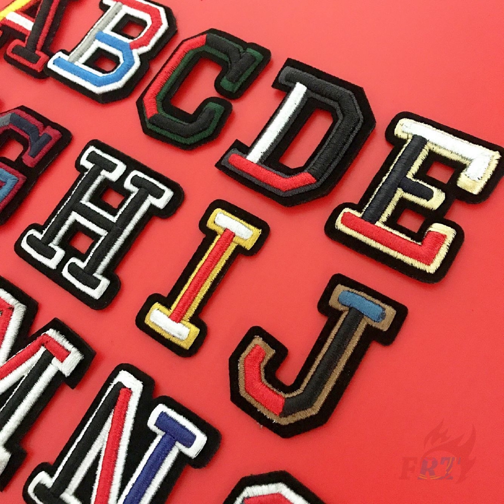 ☸ 3D Multicolor Letter Patch ☸ 1Pc Diy Sew On Patch Apparel Applique