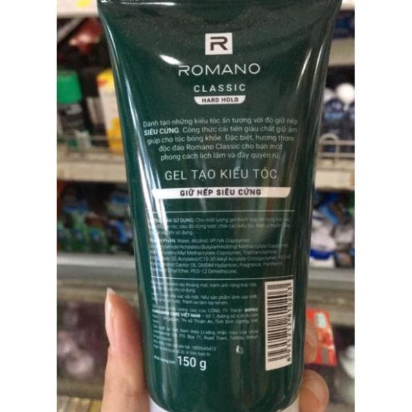 Gel Tạo Kiểu Tóc Romano Classic 150g