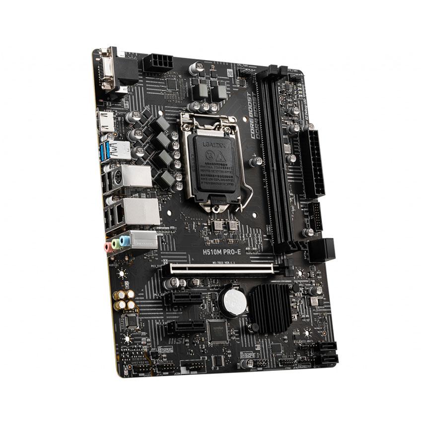 Bo mạch chủ Mainboard MSI H510 PRO-E (LGA 1200 - Mirco-ATX From Factor - DDR4) -BH 36T