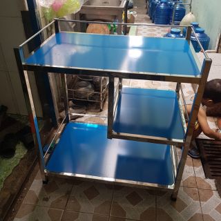 Kệ bếp gas 3 mặt inox tấm