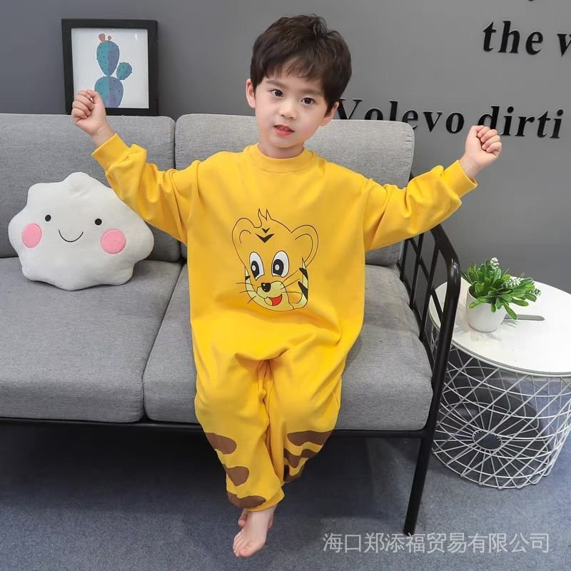 Bộ Đồ Ngủ Liền Thân Tay Dài Phong Cách Thời Trang Xuân Thu Dễ Thương Cho Bé