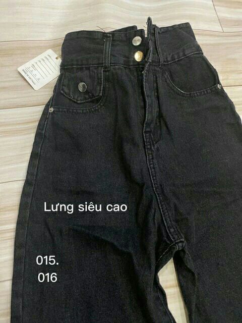 [Mã FAMAYWA giảm 10K đơn 50K] Quần baggy bò cạp cao hai cúc túi trước hàng có size | BigBuy360 - bigbuy360.vn