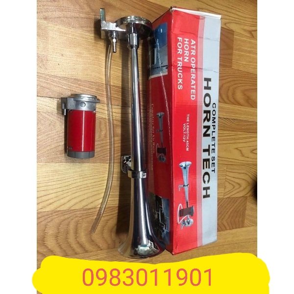 Còi sinh hơi,còi tạo hơi 1 loa 45cm inox. âm thanh khủng