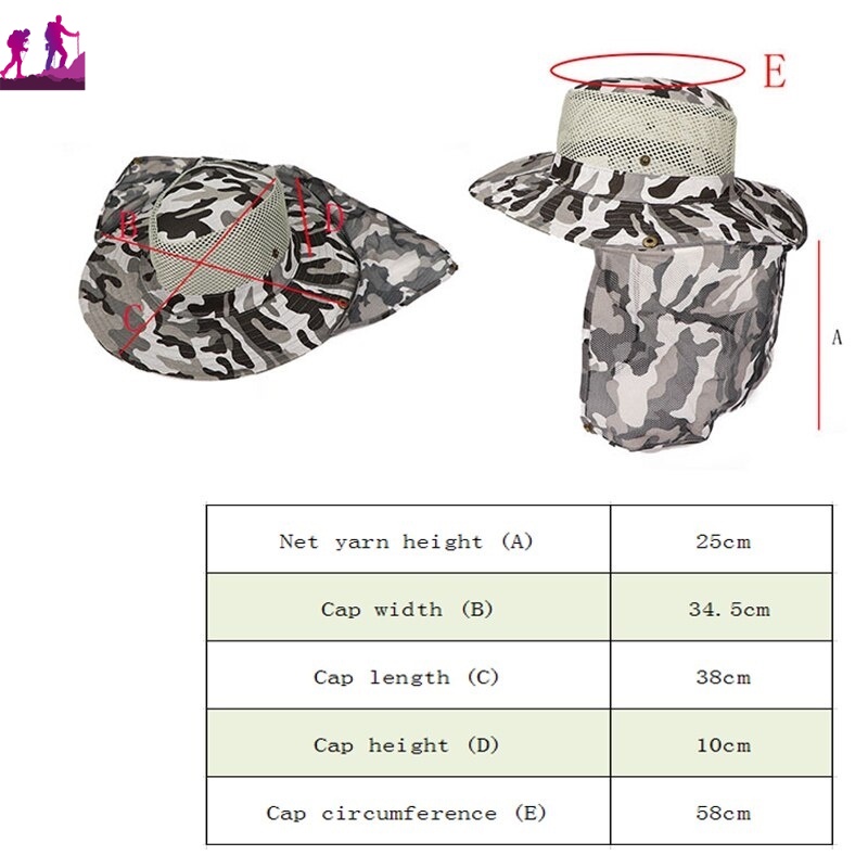 Người Đàn Ông 360° Mũ Vành Rộng Chống Tia UV Không Thấm Nước Tiện Dụng Cho Các Hoạt Động Ngoài Trời