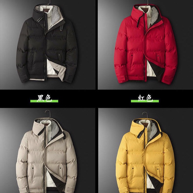 Áo Phao Nam Cổ Lông Cừu Thời Trang Thu đông Cao Cấp Quảng Châu