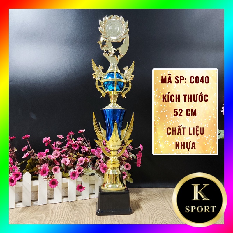 MIỄN PHÍ DECAL GIẤY SLL cúp vàng thể thao bóng đá lưu niệm K-sport 040 giá rẻ LINK SỈ