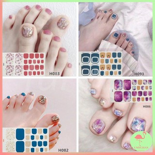 [SỈ LẺ] Bộ dán móng CHÂN nail sticker 20 móng,không thấm nước,độ phủ cao JJ041~080;2 [FREESHIP]