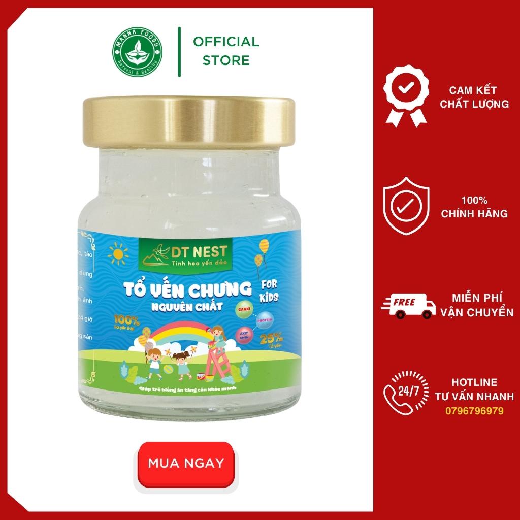 Tổ yến chưng nguyên chất cho bé hủ 70ml với 25% yến nguyên chất DTNEST Khánh Hòa từ 100% sợi yến thật
