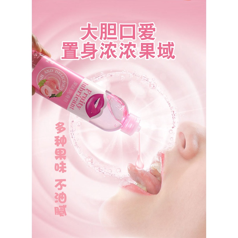 Gel bôi trơn Đào Cam Nho massage Body BJ nuốt được Fruity Lubricant chai 245ml